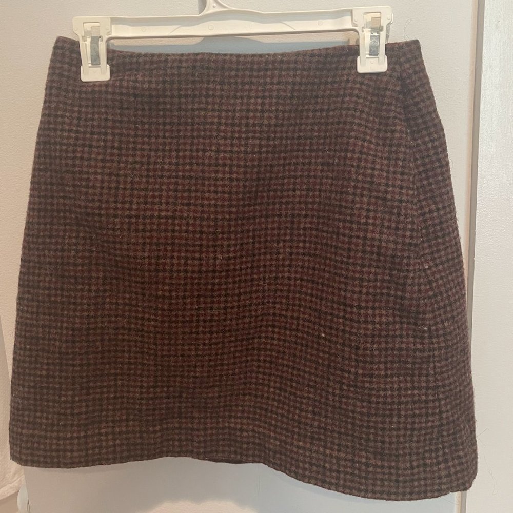 Uniqlo Purple/Mauve Wool Mini Skirt - Picture 1 of 4